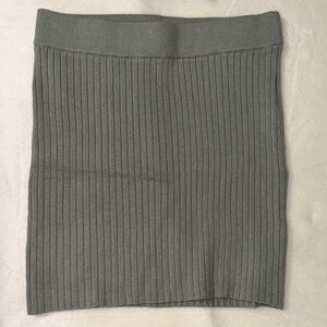 Abercrombie & Fitch Green Ribbed Knit Skirt